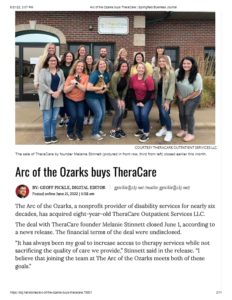 Arc of the Ozarks buys TheraCare – SBJ Daily News